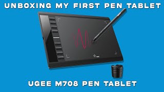 Unboxing my First Drawing Tablet  UGEE M708 Pen Tablet 🇳🇵🇳🇵 [upl. by Yerxa]