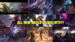 All Kayle Skins NEW and OLD Texture Comparison Rework 2019 League of Legends [upl. by Tezile]