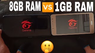 1Gb Ram VS 8Gb Ram Free fire [upl. by Ennaj775]