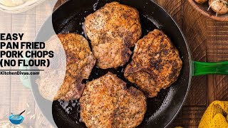 Easy Pan Fried Pork Chops No Flour [upl. by Zelde]