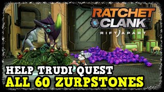 All 60 Zurpstone Locations in Ratchet amp Clank Rift Apart Help Trudi Side Quest [upl. by Hteboj]