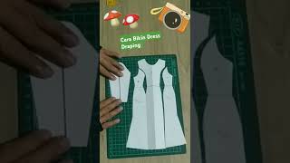 DIY DRAPING Pola Dress Draping tutorial poladasarbaju polajahit sewingtutorial youtubeshorts [upl. by Pasia25]