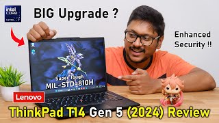 Most Secure Business Laptop 2024 🤔Lenovos New ThinkPad T14 Gen 5 2024 Review [upl. by Mirna]