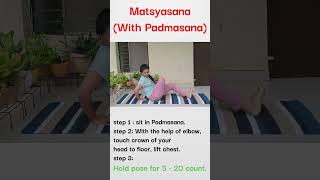 Matsyasana fish pose aasana yoga motivation [upl. by Annael539]