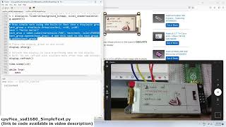 213quot 250x122 epaper ssd1680 displayed on Raspberry Pi PicoCircuitPython [upl. by Wes]