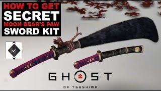 Ghost of Tsushima  HOW TO GET SECRET MOON BEARS PAW SWORD KIT [upl. by Imtiaz]