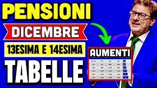 PENSIONI DICEMBRE 2024 👉 TABELLA 13ESIMA E 14ESIMA ECCO TUTTE LE CIFRE UFFICIALI AUMENTATE ✅ [upl. by Mark]