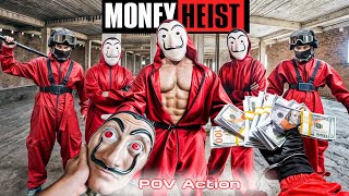 PARKOUR VS MONEY HEIST 2  No ESCAPE for BAD GUYS as POLICE close in BELLA CIAO REMIX  Epic POV [upl. by Oiceladni]