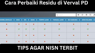 Cara Perbaiki Residu Verval PD dan Tips Agar NISN Cepat Terbit [upl. by Iht]