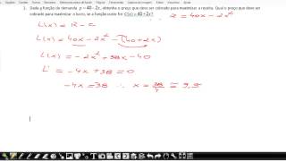 Aplicações de derivadas para maximizar a receita e o lucro  Administração [upl. by Freudberg721]