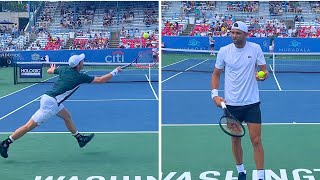 Andy Murray v Grigor Dimitrov  Practice Match Highlights Citi Open [upl. by Gusty129]