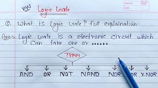 What is Logic Gate full Explanation  AND OR NOT NAND NOR XOR amp XNOR Gates [upl. by Ainahtan]