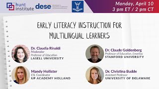 Early Literacy Instruction for Multilingual Learners [upl. by Kirkpatrick]