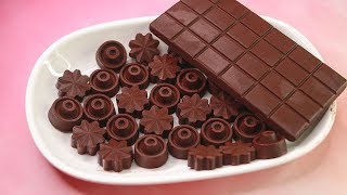 4 ingredients Homemade Chocolate Recipe  How To Make Chocolate At Home  Yummy [upl. by Fougere]