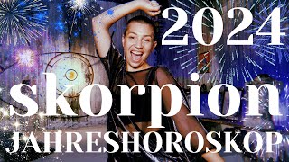 SKORPION 2024 JAHRESHOROSKOP  eine astrologische Energievorschau für ein erfolgreiches 2024 [upl. by Naihr]