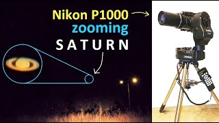 Zooming planet SATURN with only a camera Nikon P1000  super zoom [upl. by Sukramed]