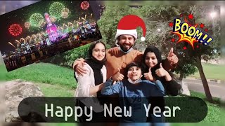 vlog in hudairiyat with fireworks Happy New year 2022 ameenreloaded [upl. by Rimahs]