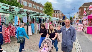 London Walking Tour  Romford Sunday Market  Aug 2021  Romford Station  Unseen London 4K HDR [upl. by Crist]