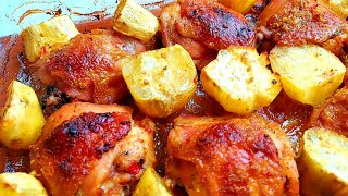 COMO FAZER O MELHOR TEMPERO PARA FRANGO ASSADO NO FORNO COM BATATAS [upl. by Eseerahs436]