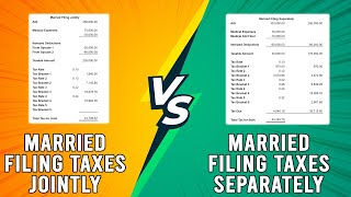 Married Filing Taxes Jointly vs Separately  Which Is Better What Are The Differences [upl. by Nivalc]