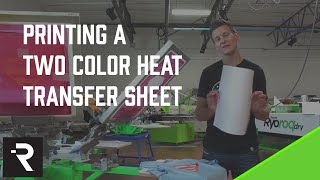 How to Screen Print Printing Two Color Plastisol Heat Transfer Sheets [upl. by Etnohs]