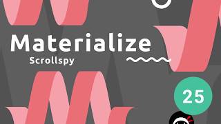 Materialize Tutorial 25  Scrollspy [upl. by Jacob]