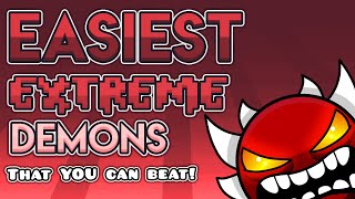 The 5 EASIEST Extreme Demons in Geometry Dash And how to beat them [upl. by Kamaria701]