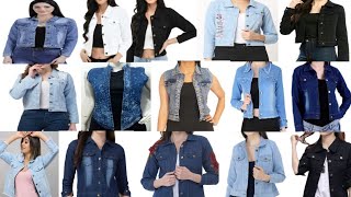 Stylish denim jacket  Latest jeans denim jacket for girls Denim jacket different colours for girls [upl. by Hayimas]