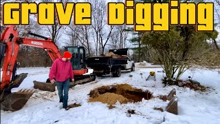 quotGrave Digging in the Snow How to Dig a Grave from Start to Finishquot [upl. by Woodall]