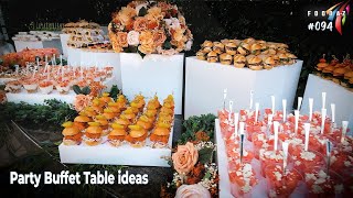 buffet table decorating ideas 094  finger food ideas for party  catering food ideas [upl. by Thomson184]