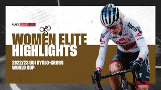 Women Elite Highlights  RD 6 Overijse BEL  202223 UCI CX World Cup [upl. by Inail438]