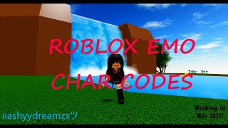 5 ROBLOX EMO CHAR CODES WORKING IN MAY 2021 boys and girls char codes [upl. by Aivan]