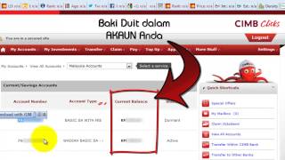 Cara semak baki akaun CIMB Online [upl. by Arem432]