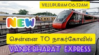 Inaugural Run Of Chennai Egmore To Nagercoil Vande bharat Express Villupuram [upl. by Hnil733]