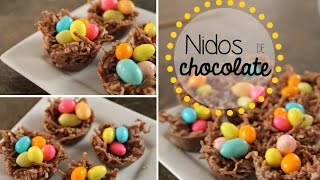 Postre sin Horno  Nidos de Chocolate  RebeO [upl. by Eatnuhs999]