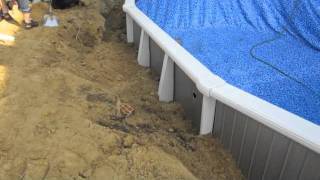 Semi Inground Swimming Pool Installation [upl. by Ravert]