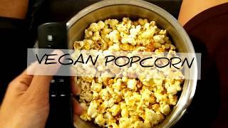 Stove top VEGAN Popcorn  perfect movie night snack [upl. by Targett]