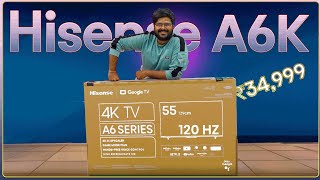 Hisense 55E7K QLED Smart TV with Dolby Vision Atmos  Unboxing in Telugu [upl. by Matt]