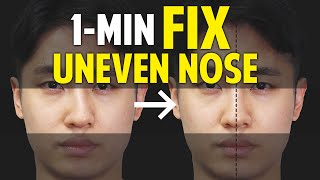 Fix Uneven Nose｜Facial Asymmetry in 1Minute｜Balancing Exercise [upl. by Venetia]