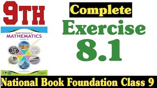 Class 9 Maths Chapter 8 Exercise 81  Ex 81 Class 9  81 Maths Class 9  NBF  Fazal Academy [upl. by Fleck]