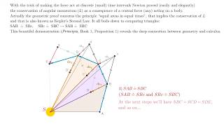 Equal Areas in Equal Times  Newtons Proof [upl. by Sillyrama]