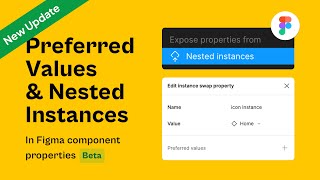 Nested Instance Properties and Preferred values in Figma Component Properties Updates [upl. by Favianus]