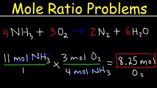 Stoichiometry Mole to Mole Conversions  Molar Ratio Practice Problems [upl. by Annmarie351]