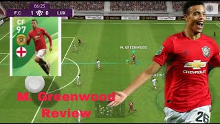 Review 97 rating featured gold ball M Greenwood Pes 2020 mobile [upl. by Emeric]