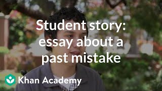 Student story Admissions essay about a past mistake [upl. by Vere]