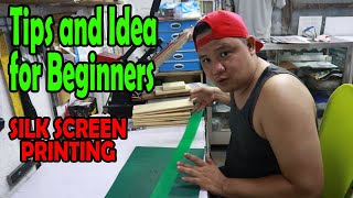 Tips and Idea for Beginners Silk Screen Printing [upl. by Pessa]