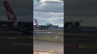 Qantas A380 Takeoff at Sydney Airport [upl. by Yenterb]