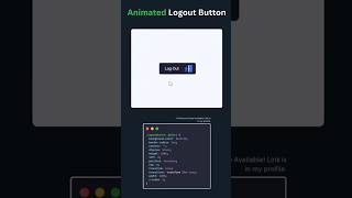 Animated logout button webdesign css [upl. by Balfore]