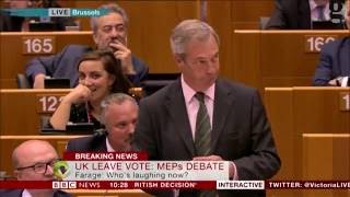 Nigel Farage to MEPs most of you have never done a proper job [upl. by Sacul]