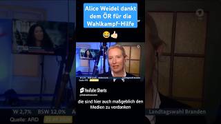 Frau Weidel dankt dem ÖR für die WahlkampfHilfe😂👍🏻 afd memes deutsch deutschland politik wahl [upl. by Ahsima]